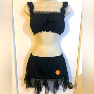 Little Witch Y2K Handkerchief Hem Mini Skirt Halloween Costume